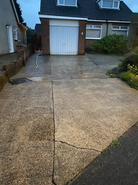 Jet wash of driveway